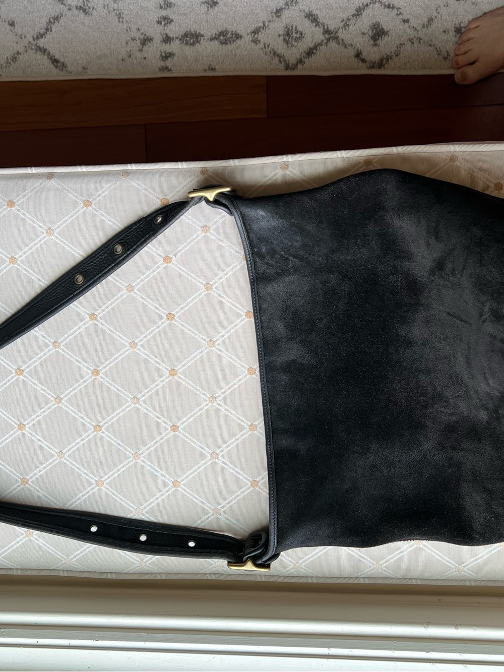 COACH Vintage Berkely Duffle Sac 9010 Black Leather & Suede Ruff Out XL - Picture 4 of 15